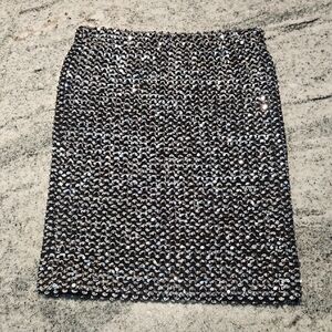 Sequin Silver Strech Skirt